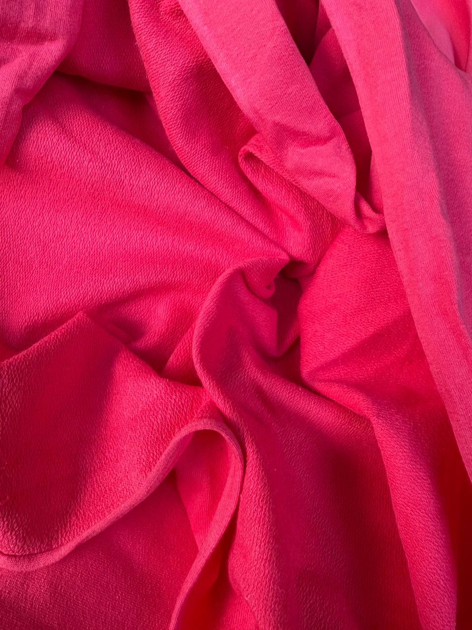 Tessuto Felpa PANTAREI Cotone Garzata Fucsia Primaverile