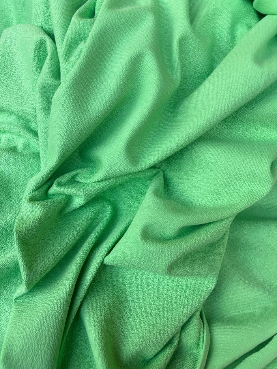 Tessuto Felpa PANTAREI Cotone Garzata Verde Menta Primaverile