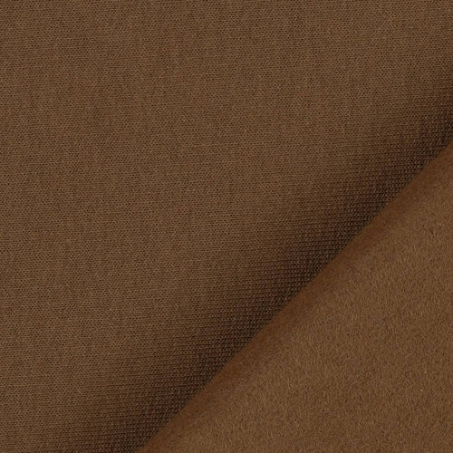 Tessuto Felpa PANTAREI Cotone Garzata Marroncina Caki Primaverile - WorldTessuti
