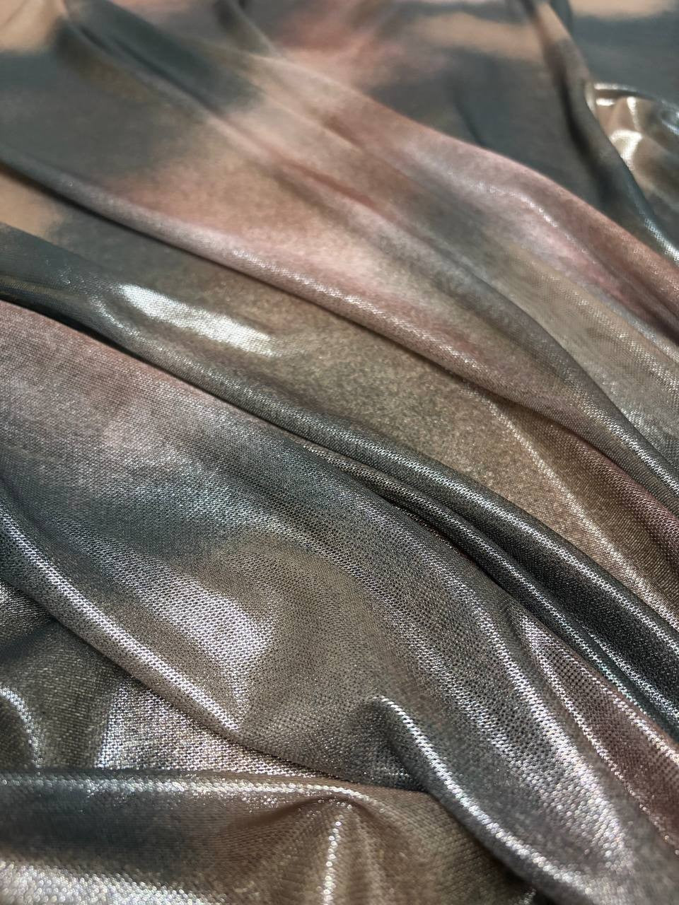 Rete (tullè) Bielastico Fantasia Maltinta Bronzo Verde