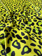 Lycra Animalier Leopardato Verde Limè - WorldTessuti