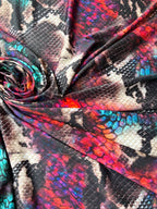 Lycra Animalier Squamata Fantasy Multicolor - WorldTessuti