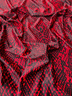 Lycra Animalier Squamato Rosso - WorldTessuti