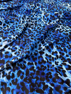 Lycra Animalier Leopardato Sfumature Blu - WorldTessuti