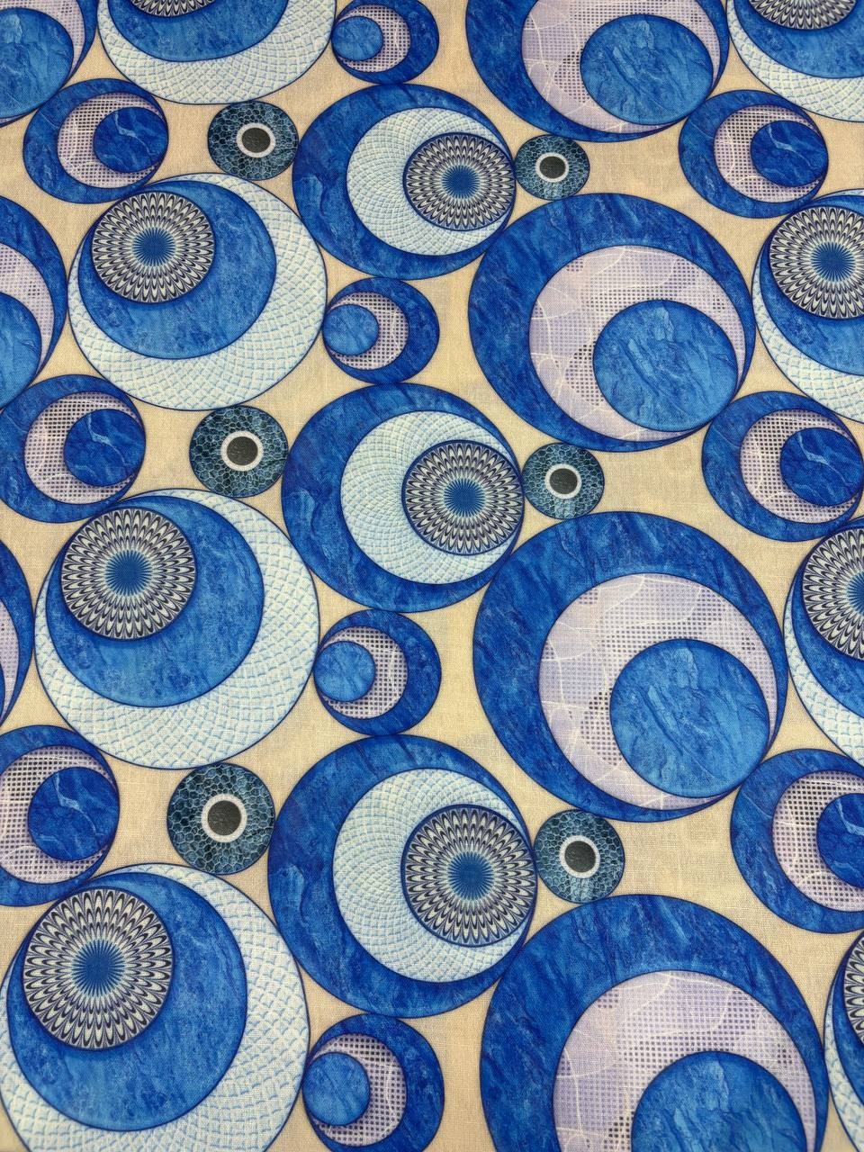 Tessuto Misto Lino Fantasia Geometrica