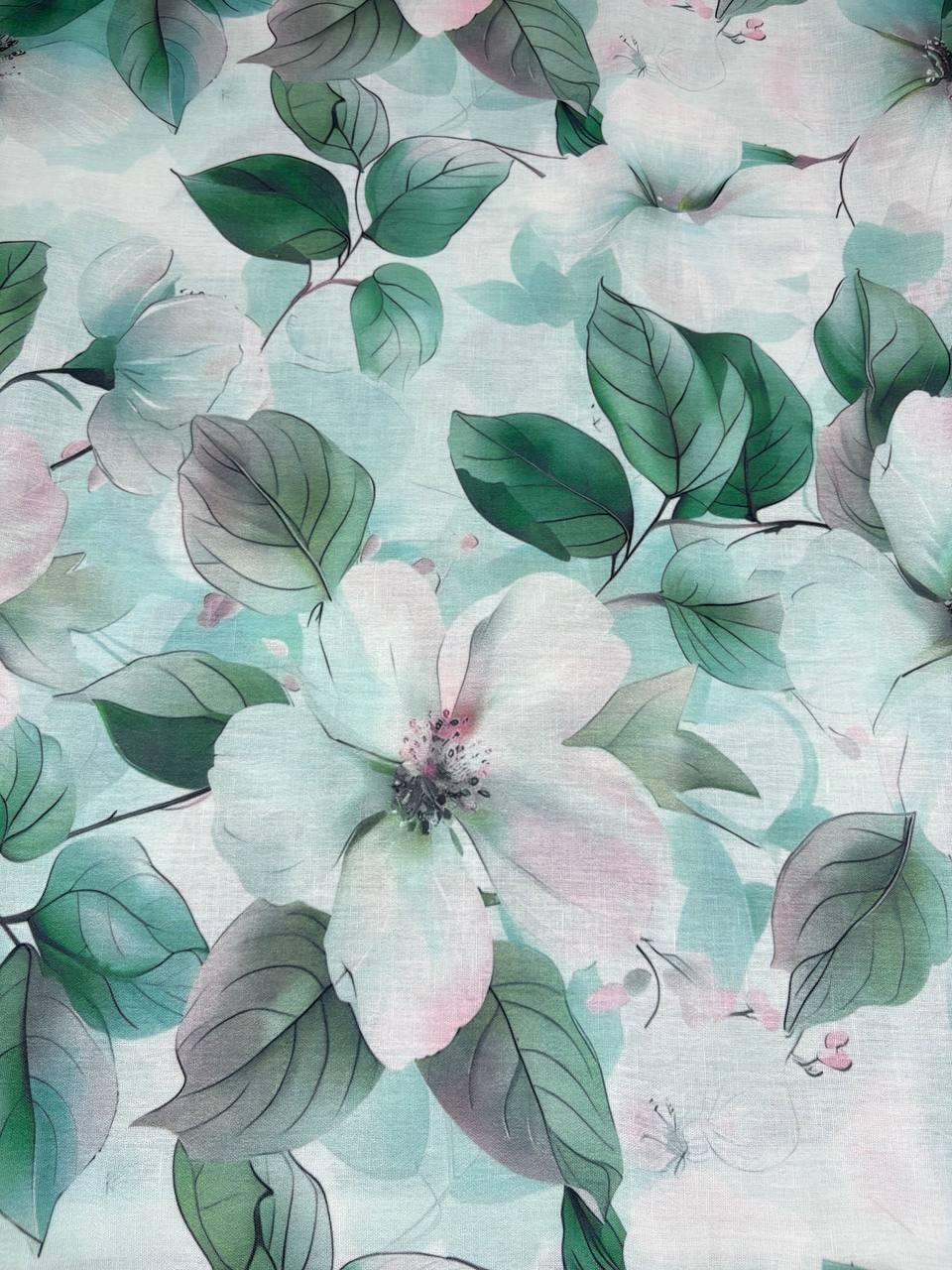 Tessuto Misto Lino Fantasia Giorgia Floreale