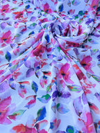 Tessuto Georgette Floreale PASTELLO - WorldTessuti