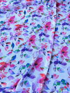 Tessuto Georgette Floreale PASTELLO - WorldTessuti