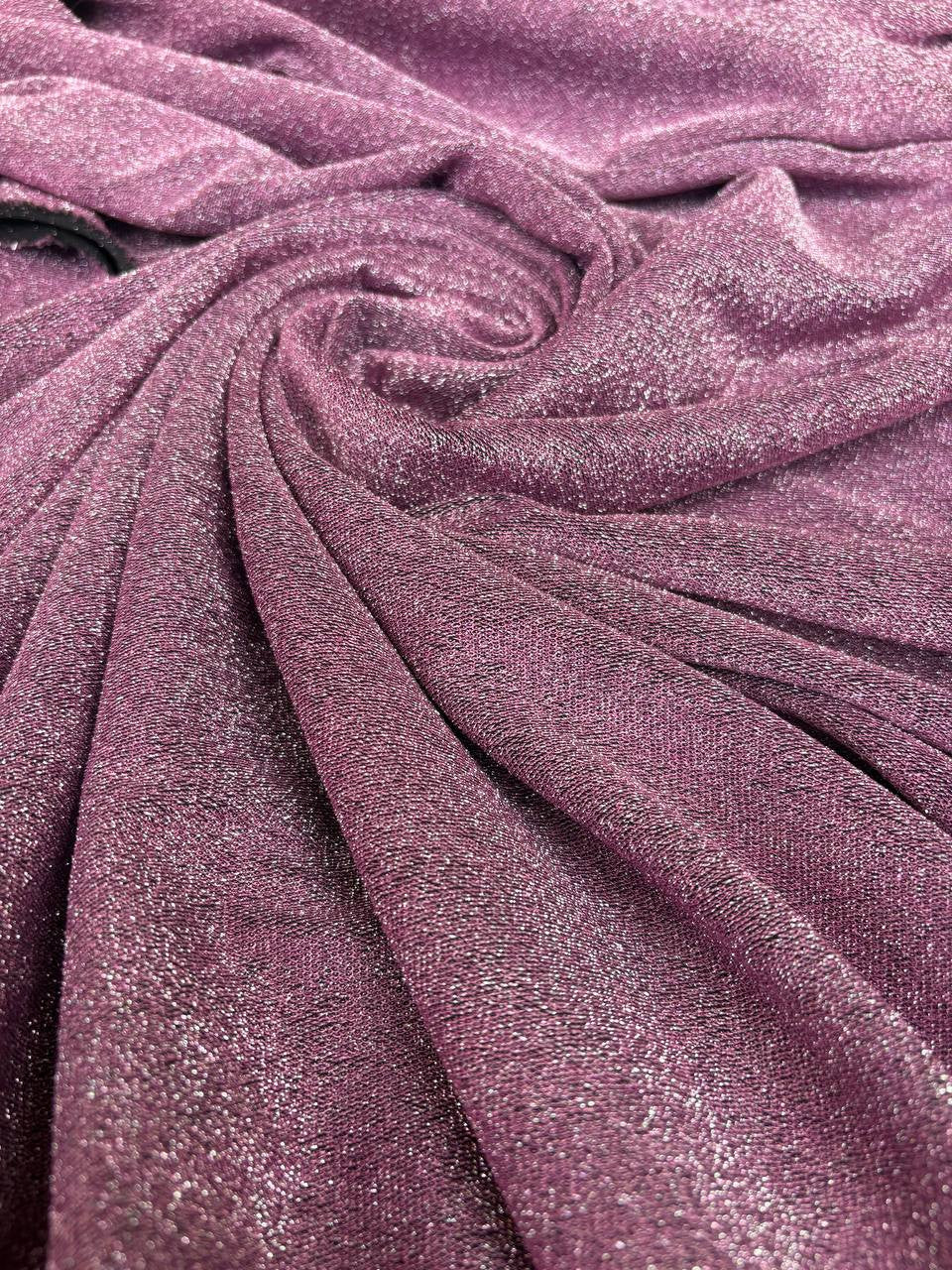 Tessuto Maglia Broadway Lurex Jersey Fucsia Scuro
