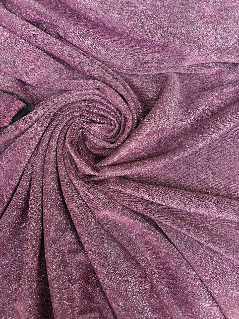 Tessuto Maglia Broadway Lurex Jersey Fucsia Scuro