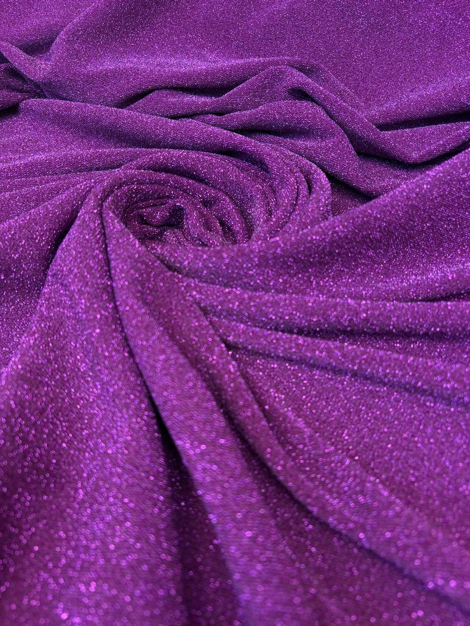 Tessuto Maglia Broadway Lurex Jersey Viola