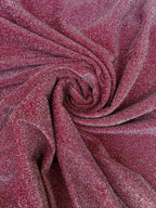 Tessuto Maglia Broadway Lurex Jersey Rosso Argento - WorldTessuti