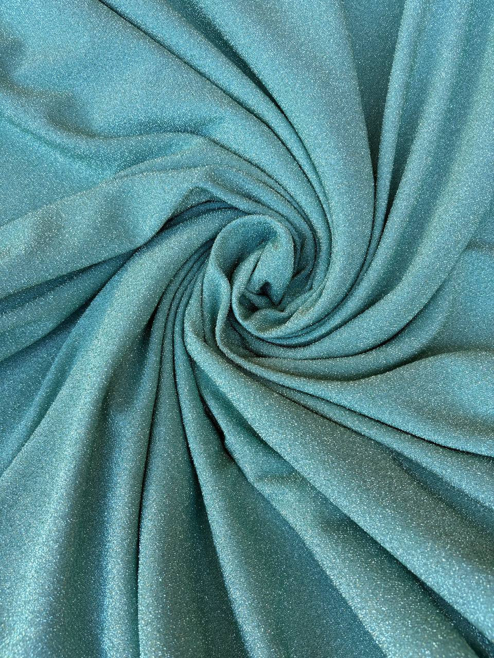 Tessuto Maglia Broadway Lurex Jersey Verde Tiffany