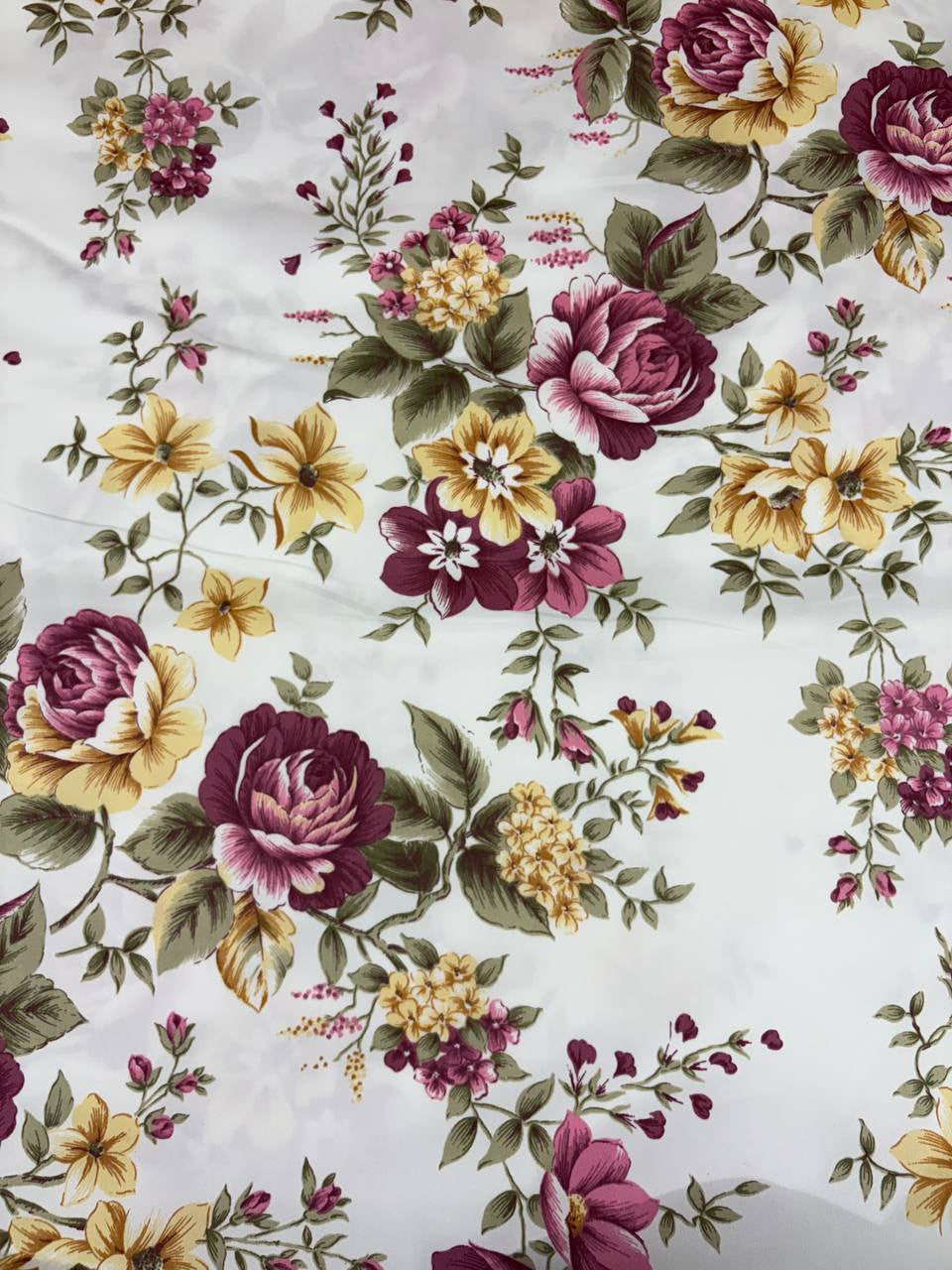 Rasatello Cotone Floreale Boquet Fiori Eterno SOTTOPREZZO