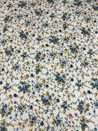 Tessuto Rasatello Cotone Floreale Provenzale Lillà SOTTOPREZZO - WorldTessuti