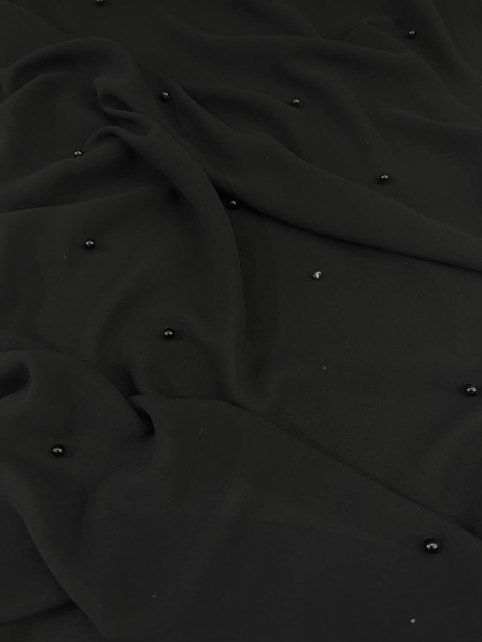 Chiffon Nero Perline