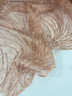 Pizzo Venezia Pailettes Rosa Cipria - WorldTessuti