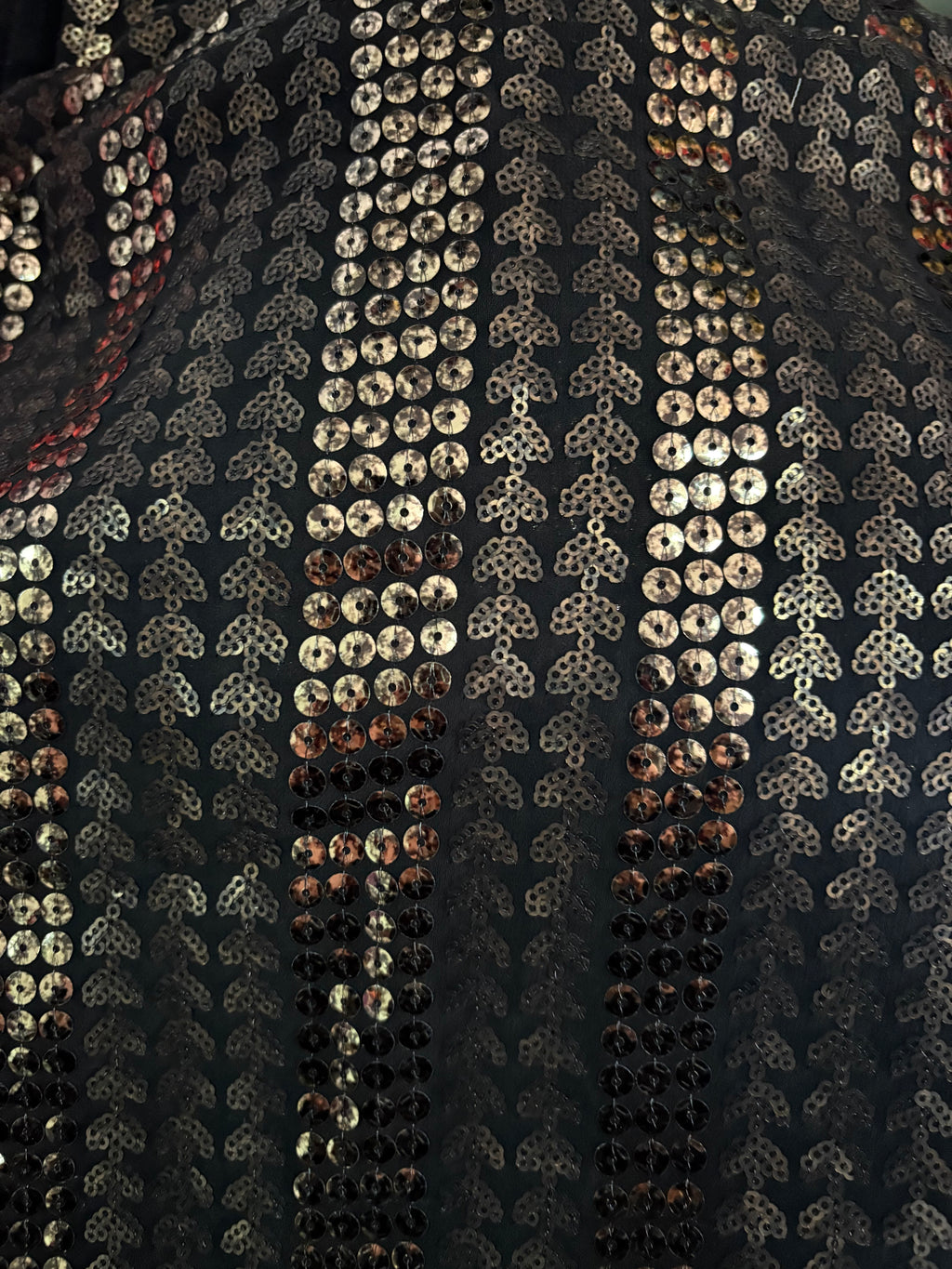 Scampolo paillettes oro Cuoricino 260x150cm