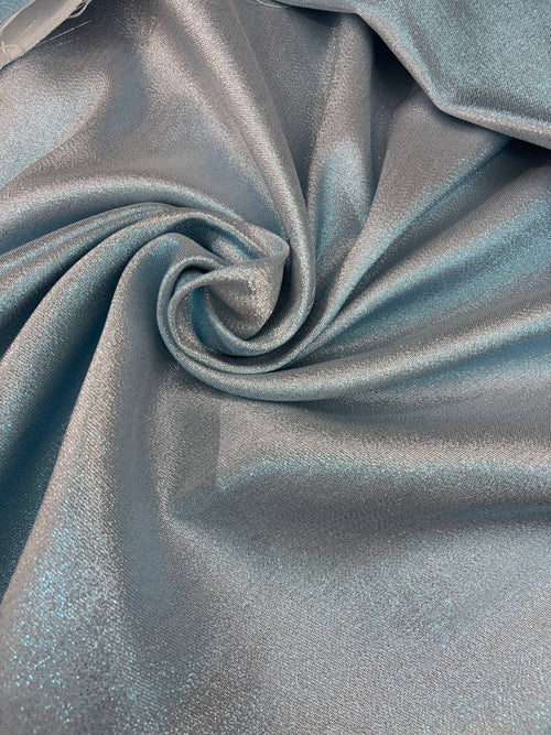Broccato Glitter Boreale SFUMATO AZZURRO / ARGENTO - WorldTessuti