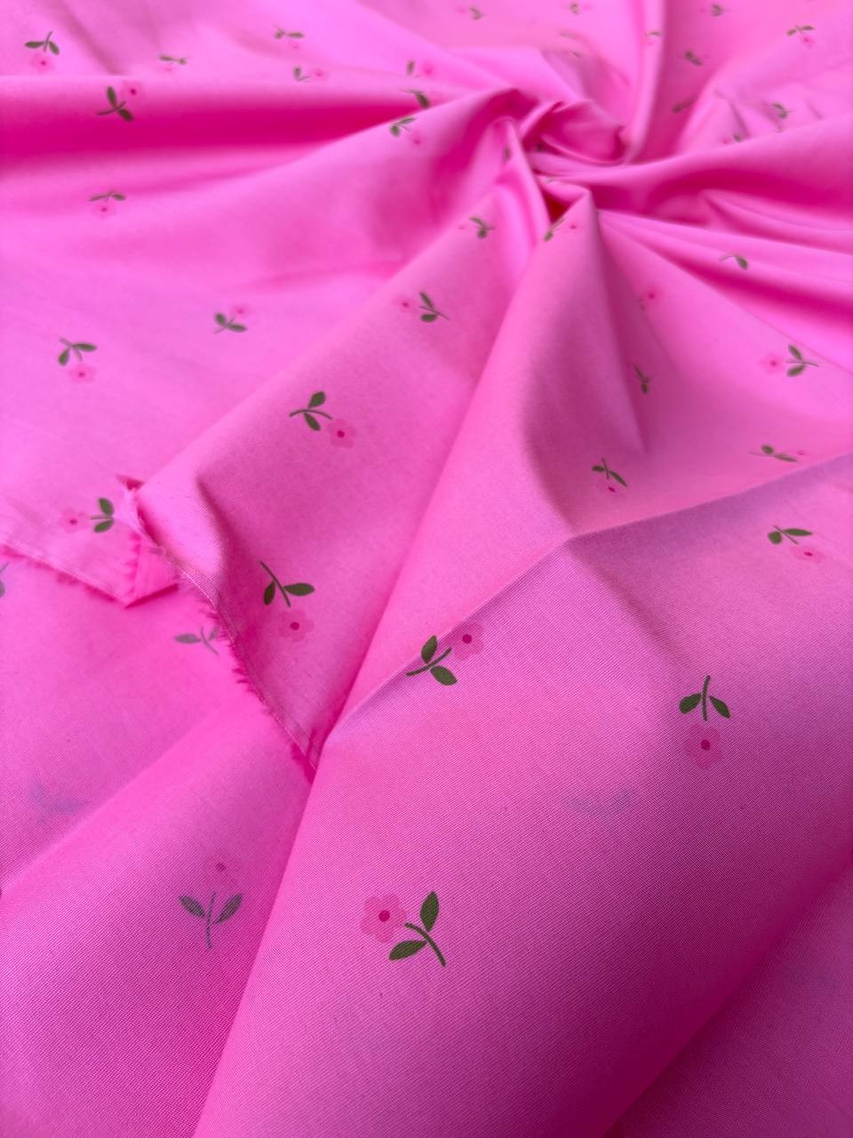 Cotone Percalle Liberty Fiorellino Fucsia