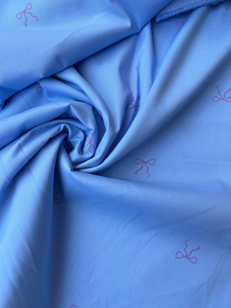 Cotone Percalle Liberty Fiocchetto CELESTE