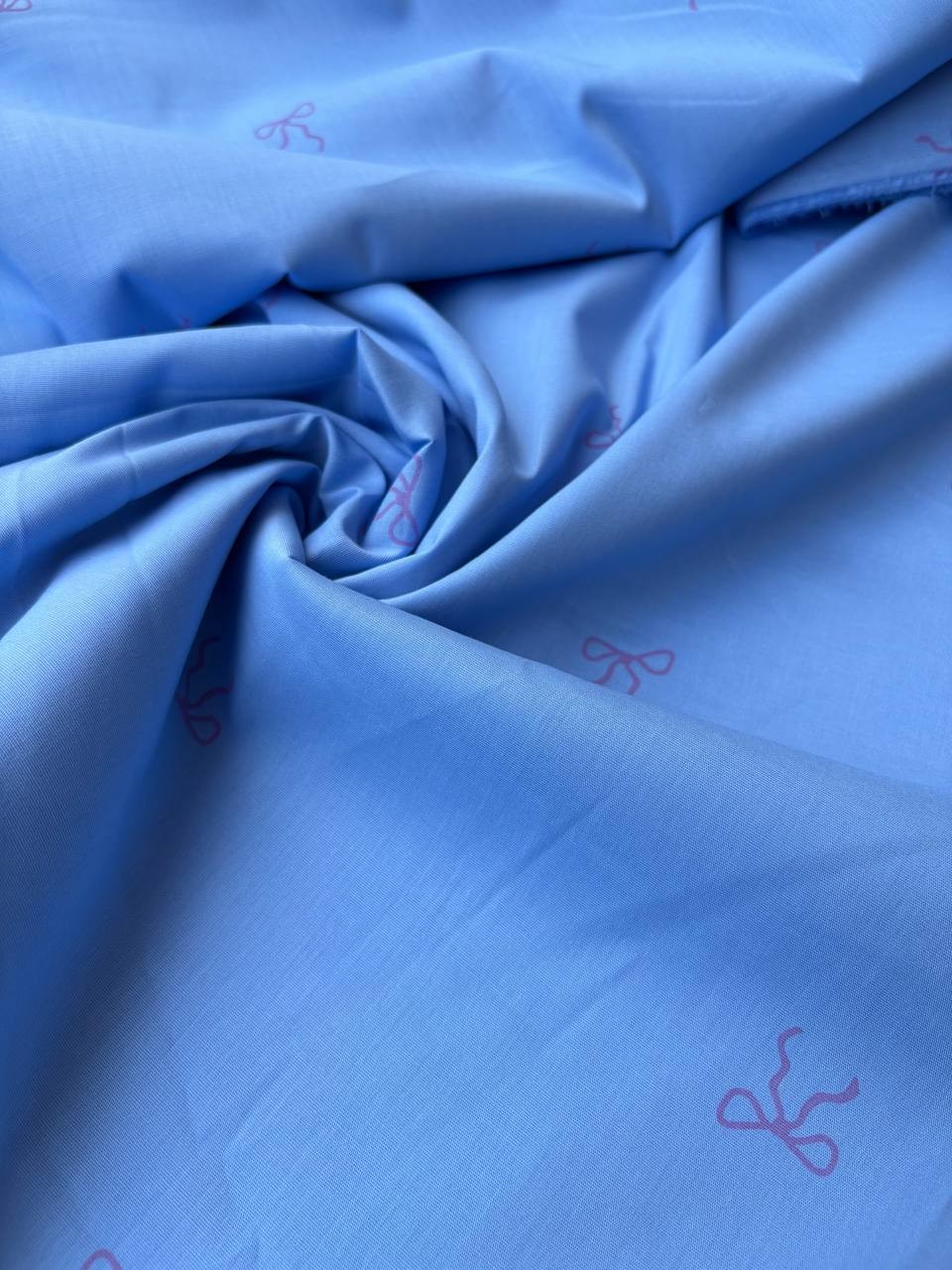 Cotone Percalle Liberty Fiocchetto CELESTE