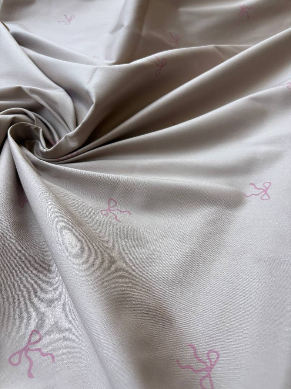 Cotone Percalle Liberty Fiocchetto Tortora