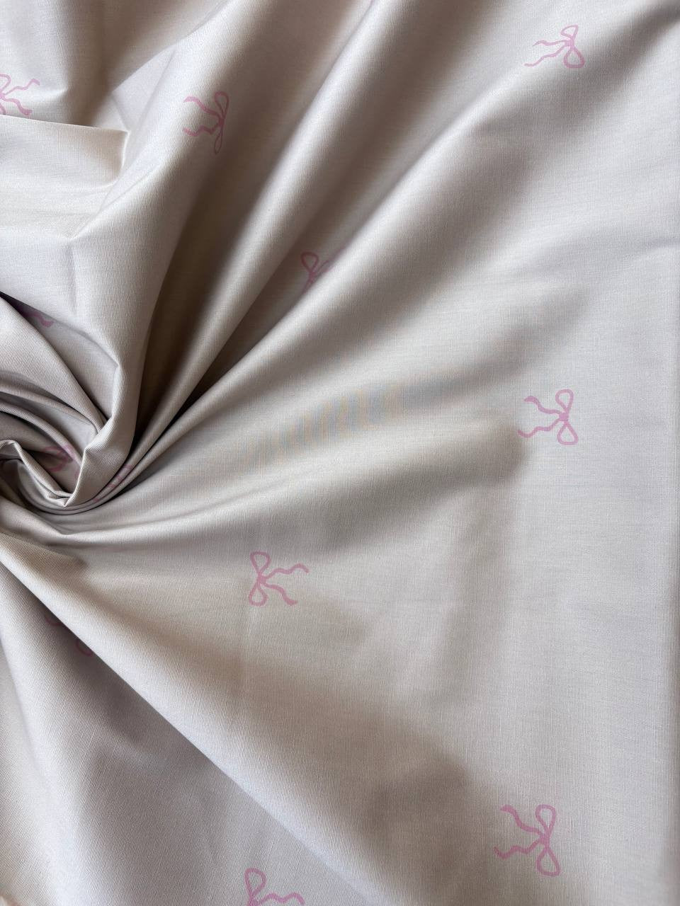 Cotone Percalle Liberty Fiocchetto Tortora