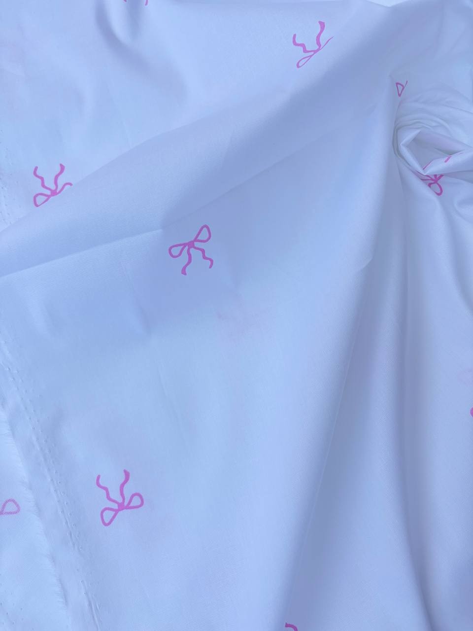 Cotone Percalle Liberty Fiocchetto Bianco
