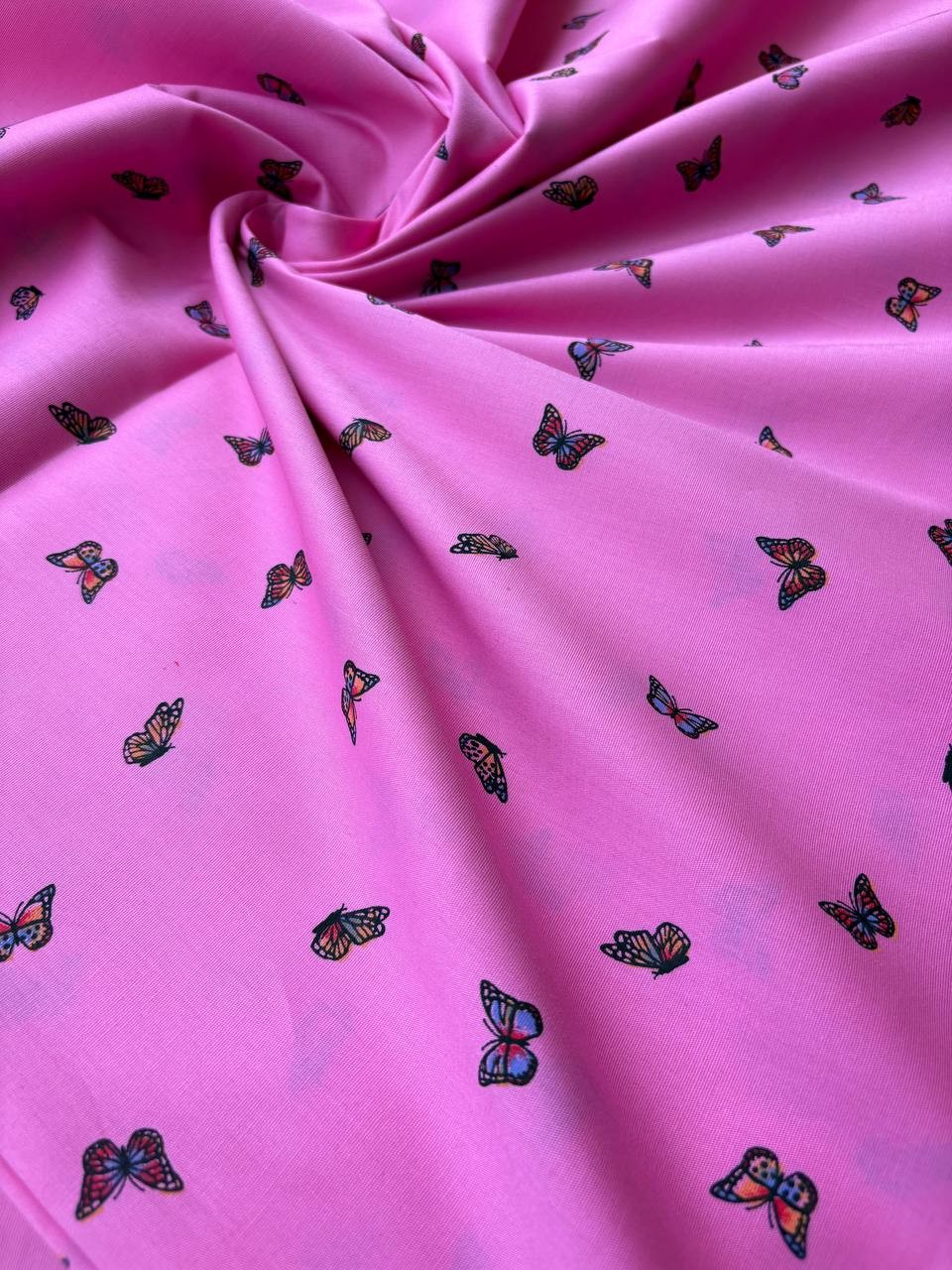 Cotone Percalle Liberty Farfallina Fucsia