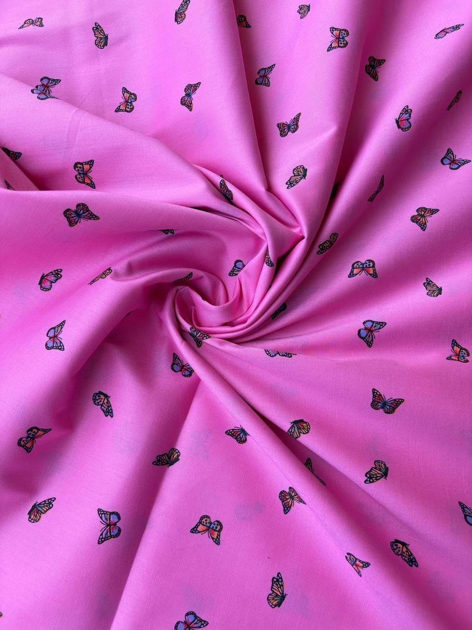 Cotone Percalle Liberty Farfallina Fucsia