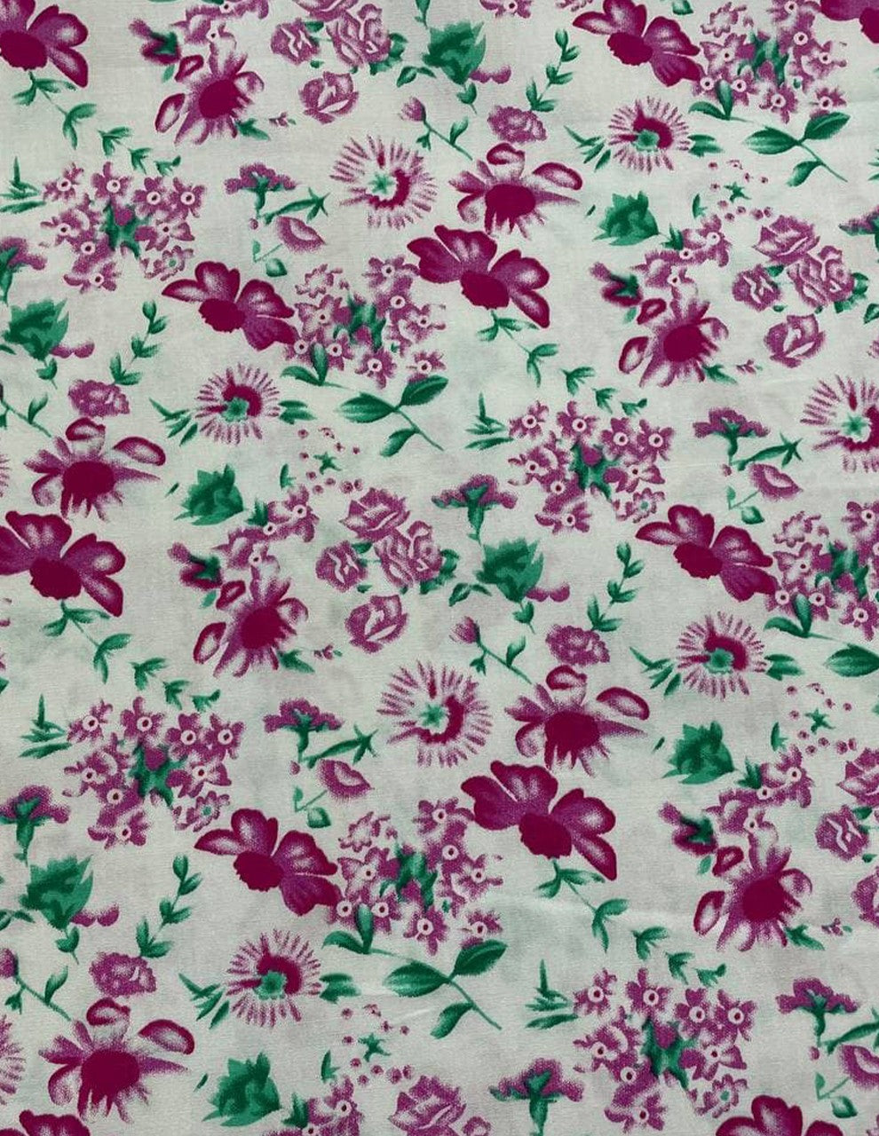 Tessuto Cotone Floreale Rosa 150H
