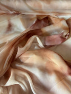 Organza Sfumata Maltinto Beige Terra - WorldTessuti