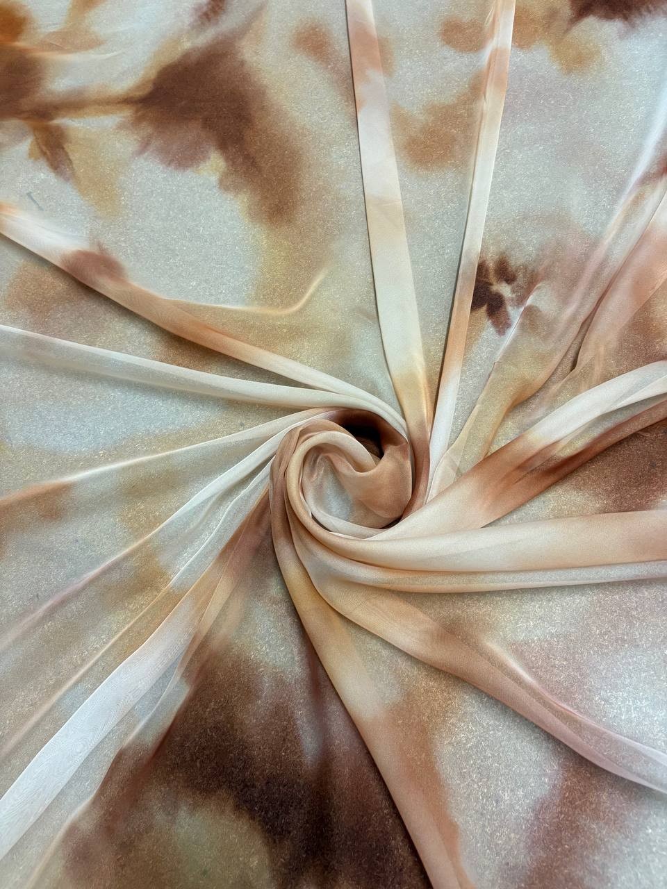 Organza Sfumata Maltinto Beige Terra
