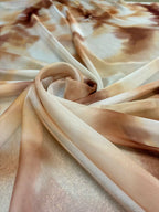 Organza Sfumata Maltinto Beige Terra - WorldTessuti