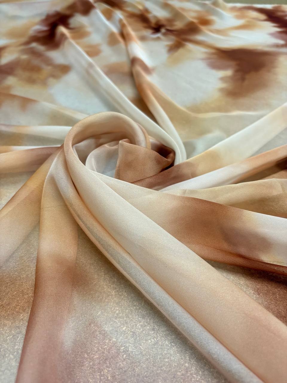 Organza Sfumata Maltinto Beige Terra