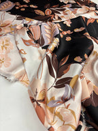 Satin Manoseta floreale Naxos - WorldTessuti