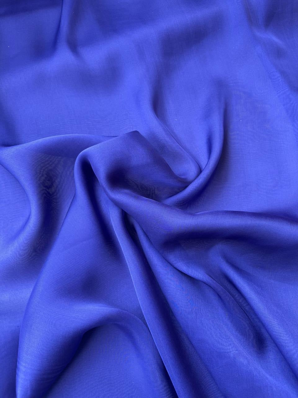 Organza Seta Pura Blu royal (SOTTOPREZZO)