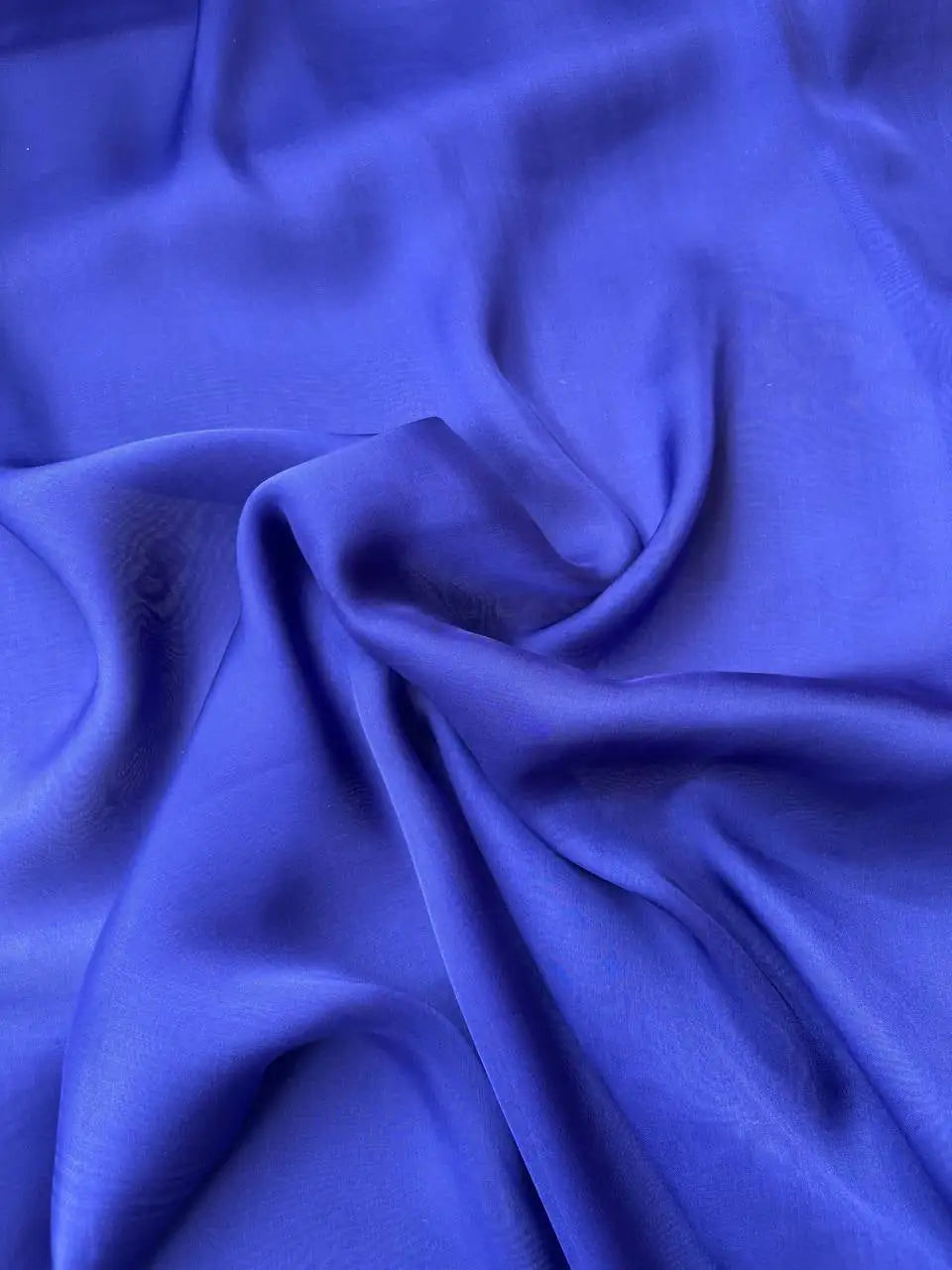 Organza Seta Pura Blu royal (SOTTOPREZZO) - WorldTessuti