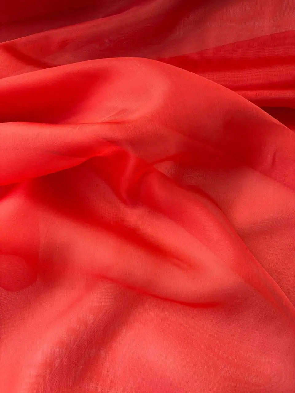 Organza Seta Pura Arancione (SOTTOPREZZO) - WorldTessuti