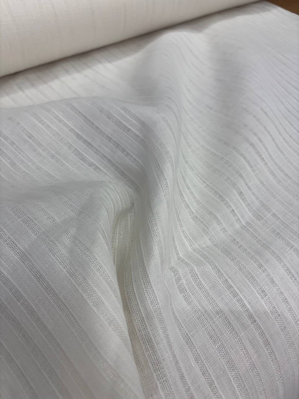 Puro Lino Bianco Seta Traforato
