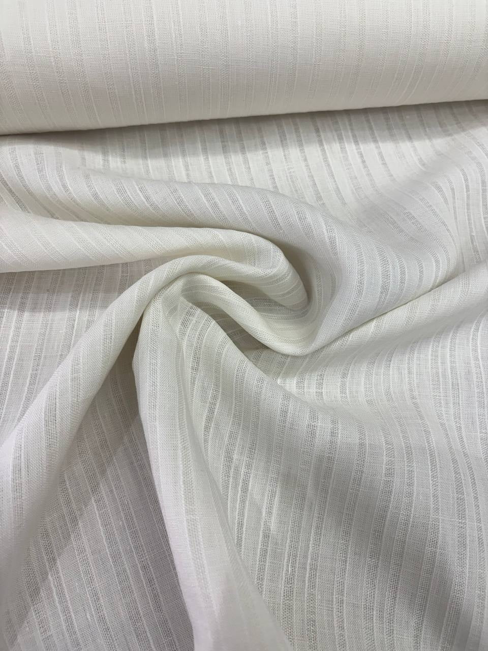 Puro Lino Bianco Seta Traforato