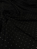 Triplo Georgette Nero Punto Luce Glitter - WorldTessuti