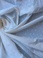 Cotone Pizzo San Gallo Bianco LUNA SOLE Sottoprezzo - WorldTessuti