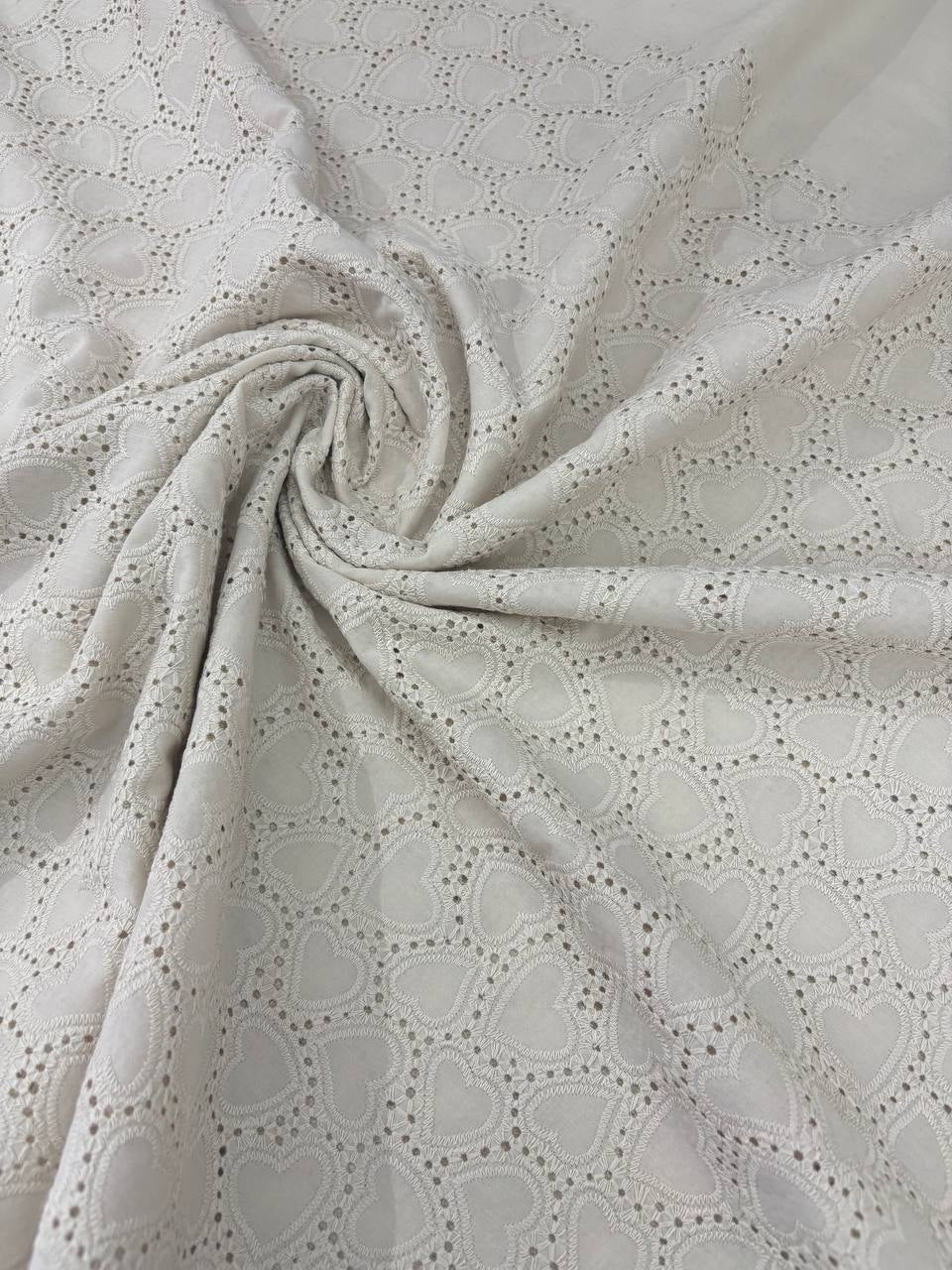Cotone Pizzo San Gallo Cuori