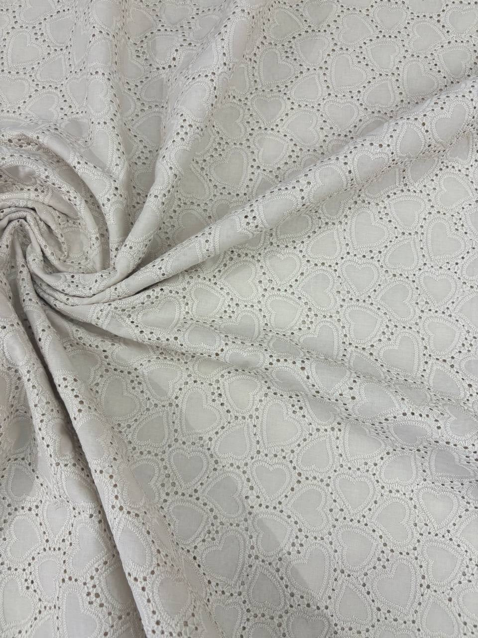 Cotone Pizzo San Gallo Cuori