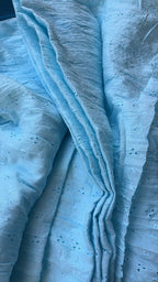 Cotone Pizzo Mussola San Gallo Celeste - WorldTessuti