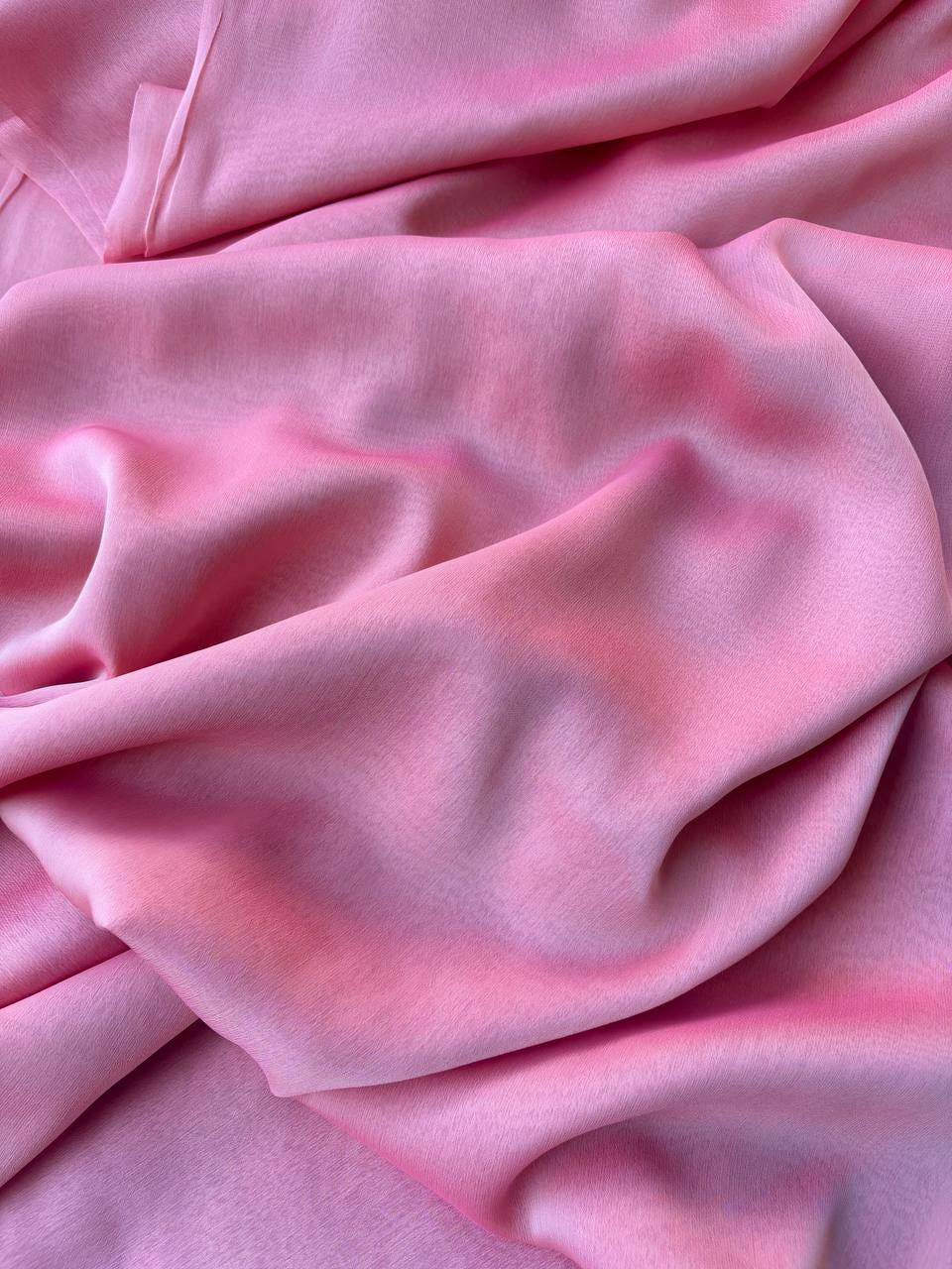 Chiffon IRIDESCENTE Rosa Giapponese SOTTOPREZZO