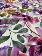 Satin Manoseta Paradiso Floreale - WorldTessuti