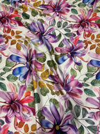 Satin Manoseta Paradiso Floreale - WorldTessuti